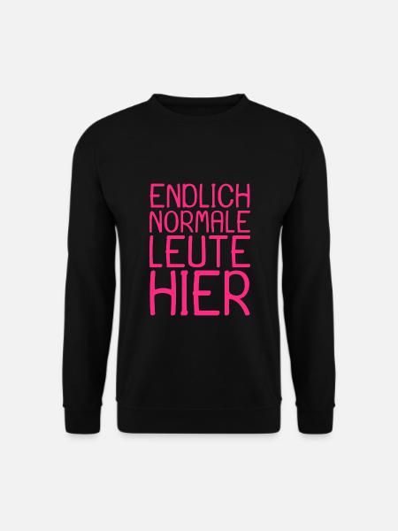 Normale Leute Lustiger Spruch lustig - Unisex Pullover - Schwarz
