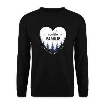 coolste Familie - Unisex Pullover - Schwarz - Vorne - Alina (178cm) & Michal (187cm)