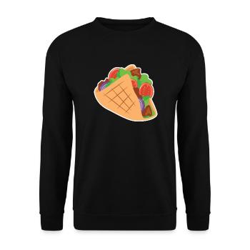 Döner Kebab Comic - Fastfood - Unisex Pullover - Schwarz - Vorne - Alina (178cm) & Michal (187cm)
