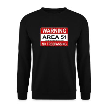 AREA 51 Shield - Unisex Sweatshirt - black - Front - Alina (178cm) & Michal (187cm)