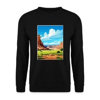 Capitol Reef National Park Vintage Reiseposter - Unisex Pullover - Schwarz - Vorne - Alina (178cm) & Michal (187cm)