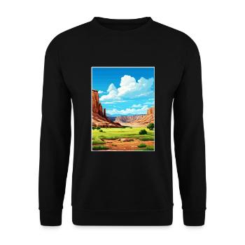 Capitol Reef National Park Vintage Reiseposter - Unisex Pullover - Schwarz - Vorne - Alina (178cm) & Michal (187cm)