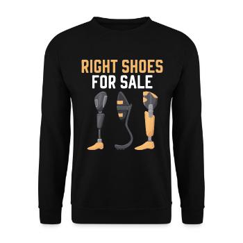 Rechte Schuhe zu verkaufen Behinderung Lustige Amp - Unisex Pullover - Schwarz - Vorne - Alina (178cm) & Michal (187cm)