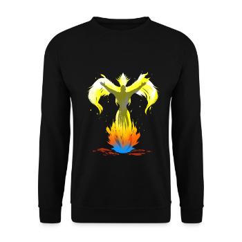 Phönix aus der Asche - Unisex Pullover - Schwarz - Vorne - Alina (178cm) & Michal (187cm)