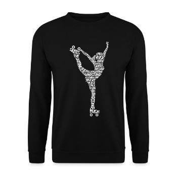 Rollschuhe Roller Skates Mädchen Rollschuhe - Unisex Pullover - Schwarz - Vorne - Alina (178cm) & Michal (187cm)