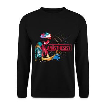 Ruhiger Anästhesist Operationssaal - Unisex Pullover - Schwarz - Vorne - Alina (178cm) & Michal (187cm)