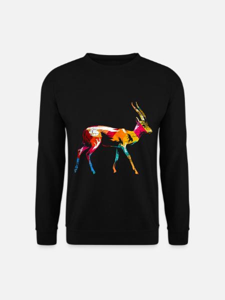 Graziöse Gazelle Steppenbewohner - Unisex Pullover - Schwarz