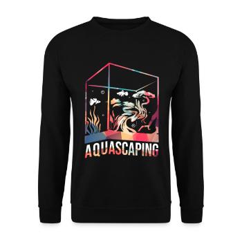 Fesselndes Aquascaping Aquarium - Unisex Pullover - Schwarz - Vorne - Alina (178cm) & Michal (187cm)