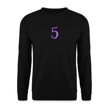 5. FÜNF - Unisex Pullover - Schwarz - Vorne - Alina (178cm) & Michal (187cm)