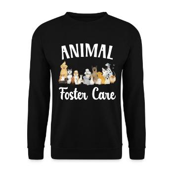 Tierpfleger Tierretter Tierrechte - Unisex Pullover - Schwarz - Vorne - Alina (178cm) & Michal (187cm)