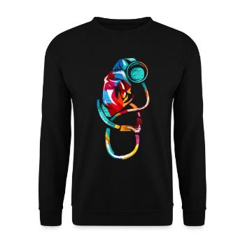 Sorgfältige Internistin Diagnostik - Unisex Pullover - Schwarz - Vorne - Alina (178cm) & Michal (187cm)