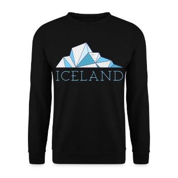 Island Eisberg Eisscholle Iceland Gletscher - Unisex Pullover - Schwarz - Vorne - Alina (178cm) & Michal (187cm)