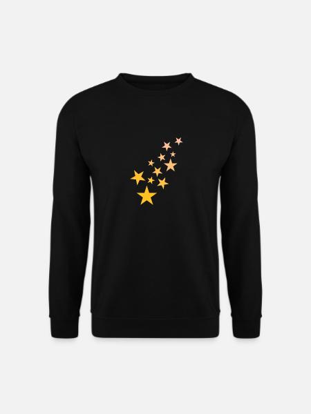 Star asterisk pattern starry sky - Unisex Sweatshirt - black