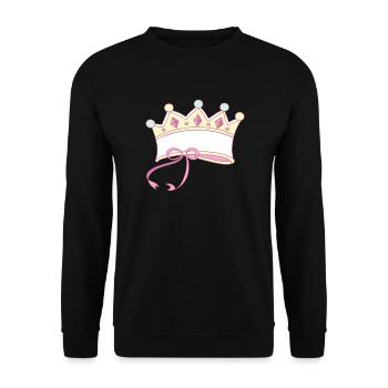 Krone beschreibbar - Unisex Pullover - Schwarz - Vorne - Alina (178cm) & Michal (187cm)