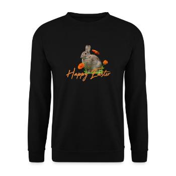 Happy Easter rabbit cony - Unisex Pullover - Schwarz - Vorne - Alina (178cm) & Michal (187cm)