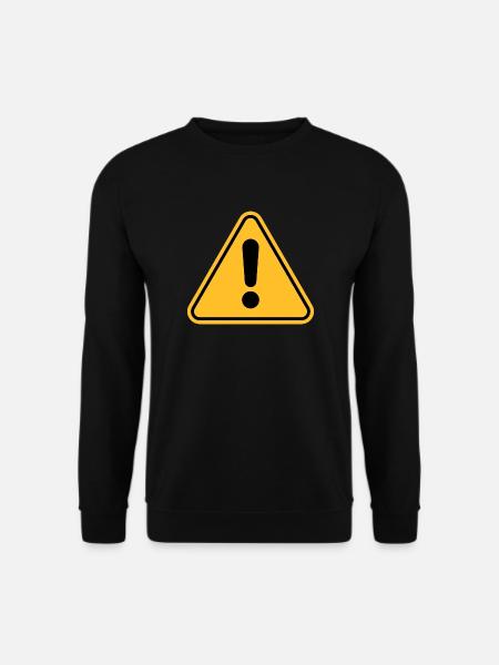 Warning sign / Exclamation point - Unisex Sweatshirt - black