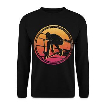 Stuntroller Roller Tricks Tretroller Stunt Scooter - Unisex Pullover - Schwarz - Vorne - Alina (178cm) & Michal (187cm)