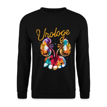 Erfahrener Urologe Prostatavorsorge - Unisex Pullover - Schwarz - Vorne - Alina (178cm) & Michal (187cm)
