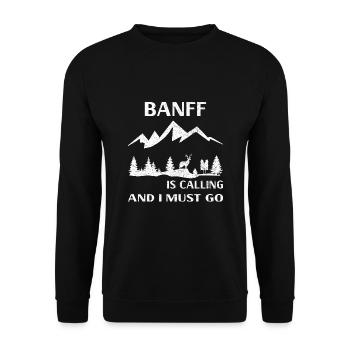 Banff National Park - Unisex Pullover - Schwarz - Vorne - Alina (178cm) & Michal (187cm)