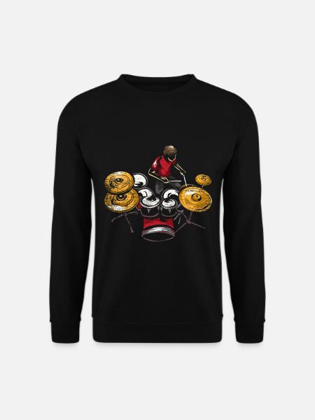 Rhythmischer Schlagzeuger Konzertbühne - Unisex Pullover - Schwarz