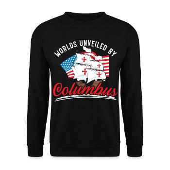 Von Kolumbus enthüllte Welten Indigene - Unisex Pullover - Schwarz - Vorne - Alina (178cm) & Michal (187cm)