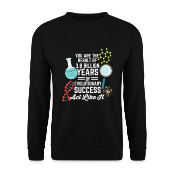 Result of Evolution Biology - Unisex Pullover - Schwarz - Vorne - Alina (178cm) & Michal (187cm)