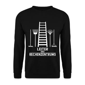 LEITER DES RECHENZENTRUMS - Unisex Pullover - Schwarz - Vorne - Alina (178cm) & Michal (187cm)