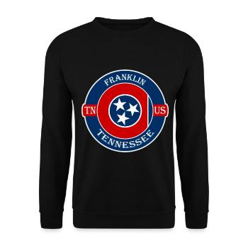 Franklin Tennessee Flagge USA Reise Souvenir Abzeichen - Unisex Pullover - Schwarz - Vorne - Alina (178cm) & Michal (187cm)