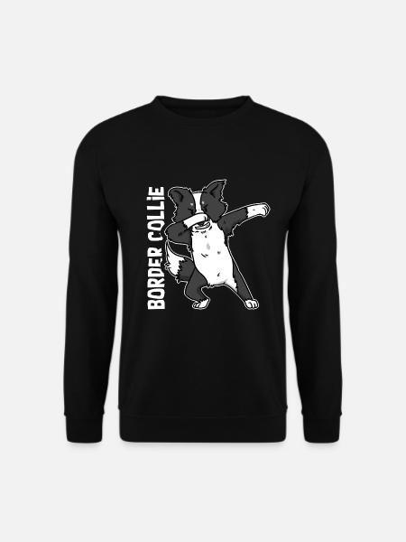 Pfiffiger Border Collie Schafhüter - Unisex Pullover - Schwarz