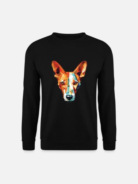 Ibizaner Windhund Podenco Ibicenco Hunderasse Aquarell - Unisex Pullover - Schwarz