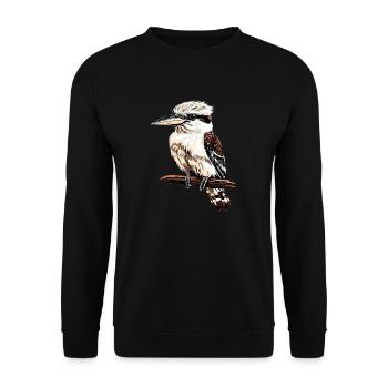 Kookaburra Jägerliest Lachender Hans Süßer Vogel - Unisex Pullover - Schwarz - Vorne - Alina (178cm) & Michal (187cm)