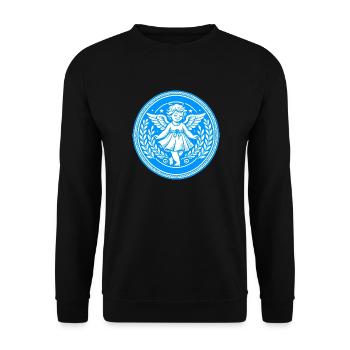 Guardian Angel Logo - Unisex Sweatshirt - black - Front - Alina (178cm) & Michal (187cm)