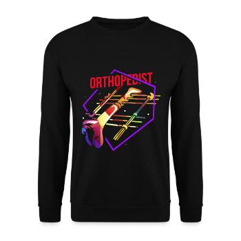 Souveräner Orthopäde Gelenkspezialist - Unisex Pullover - Schwarz - Vorne - Alina (178cm) & Michal (187cm)
