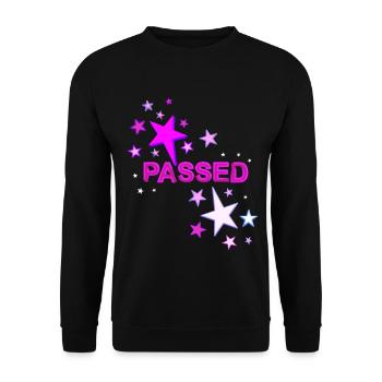 Bestanden - Unisex Pullover - Schwarz - Vorne - Alina (178cm) & Michal (187cm)