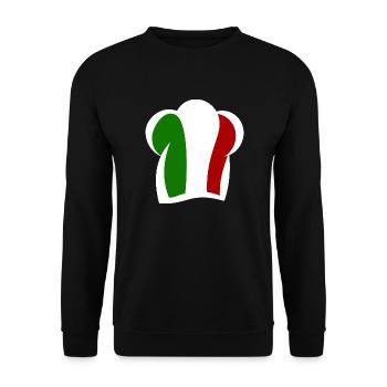 Italienische Kochmütze Küche Italia - Unisex Pullover - Schwarz - Vorne - Alina (178cm) & Michal (187cm)