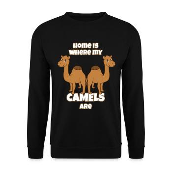 Camels - Unisex Pullover - Schwarz - Vorne - Alina (178cm) & Michal (187cm)
