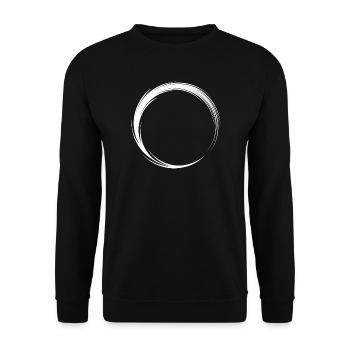 Kreisform Kreis Symbol Design Variante Neu weiß - Unisex Pullover - Schwarz - Vorne - Alina (178cm) & Michal (187cm)