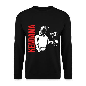 Flinkes Kendama Geschicklichkeitsspiel - Unisex Pullover - Schwarz - Vorne - Alina (178cm) & Michal (187cm)