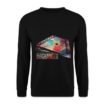 Glanzvolles Hackbrett Saitenklang - Unisex Pullover - Schwarz - Vorne - Alina (178cm) & Michal (187cm)