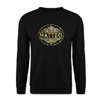 Matteo - Unisex Pullover - Schwarz - Vorne - Alina (178cm) & Michal (187cm)