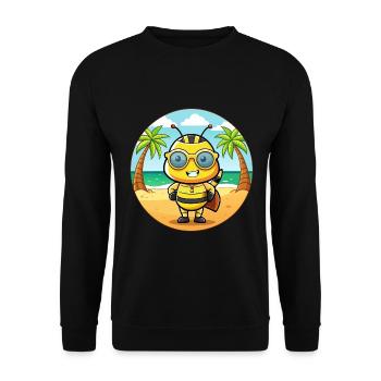 Biene Lustige Cartoon Sommer Strand Sonnenbrille - Unisex Pullover - Schwarz - Vorne - Alina (178cm) & Michal (187cm)