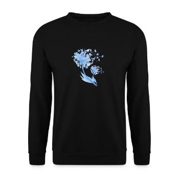 Pusteblume - Unisex Pullover - Schwarz - Vorne - Alina (178cm) & Michal (187cm)
