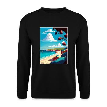 Mornington Halbinsel Australien Reiseposter - Unisex Pullover - Schwarz - Vorne - Alina (178cm) & Michal (187cm)