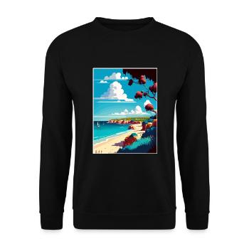 Mornington Halbinsel Australien Reiseposter - Unisex Pullover - Schwarz - Vorne - Alina (178cm) & Michal (187cm)