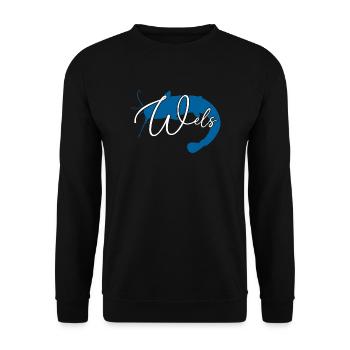 Wels Waller angeln Sportfischen Flussmonster - Unisex Pullover - Schwarz - Vorne - Alina (178cm) & Michal (187cm)