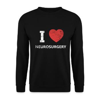 Scharfsinnige Neurochirurgin Gehirn - Unisex Pullover - Schwarz - Vorne - Alina (178cm) & Michal (187cm)