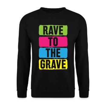 Rave To The Grave - Unisex Pullover - Schwarz - Vorne - Alina (178cm) & Michal (187cm)