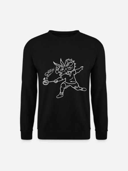 Federleichter Triceratops Badminton - Unisex Pullover - Schwarz