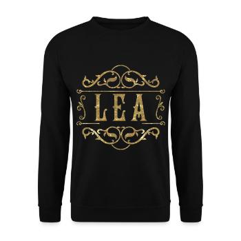 Lea gold - Unisex Pullover - Schwarz - Vorne - Alina (178cm) & Michal (187cm)