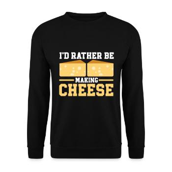 Cheese Making Cheese Lover - Unisex Pullover - Schwarz - Vorne - Alina (178cm) & Michal (187cm)